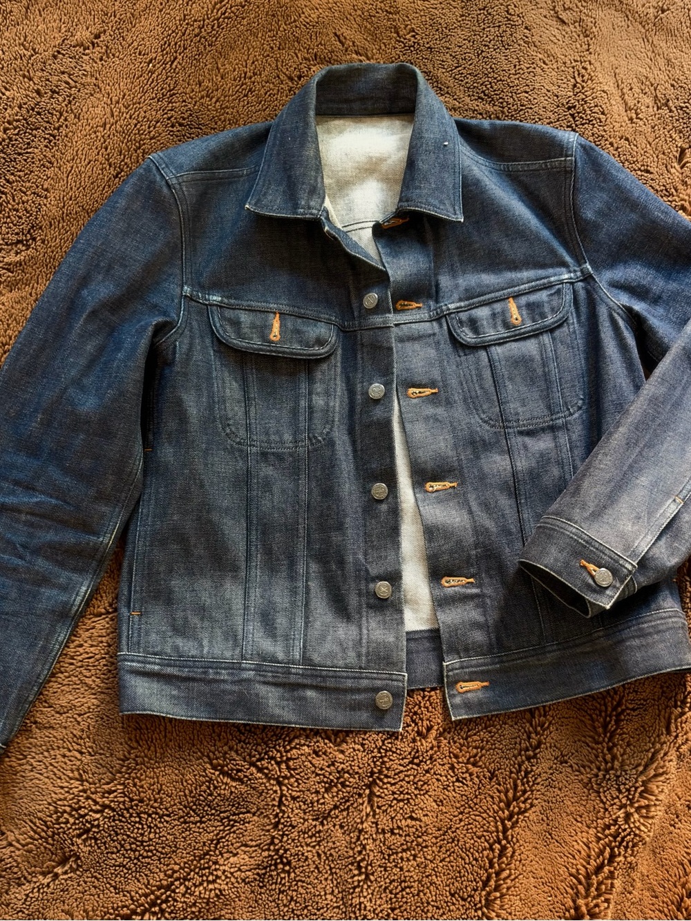 Men's Dark Blue Denim Trucker Jacket - Classic Jean Jacket